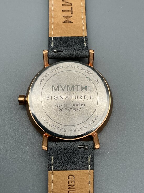 MVMT Signature II Watch Women 34mm Rose Gold Tone Leather Date New Battery main image 10